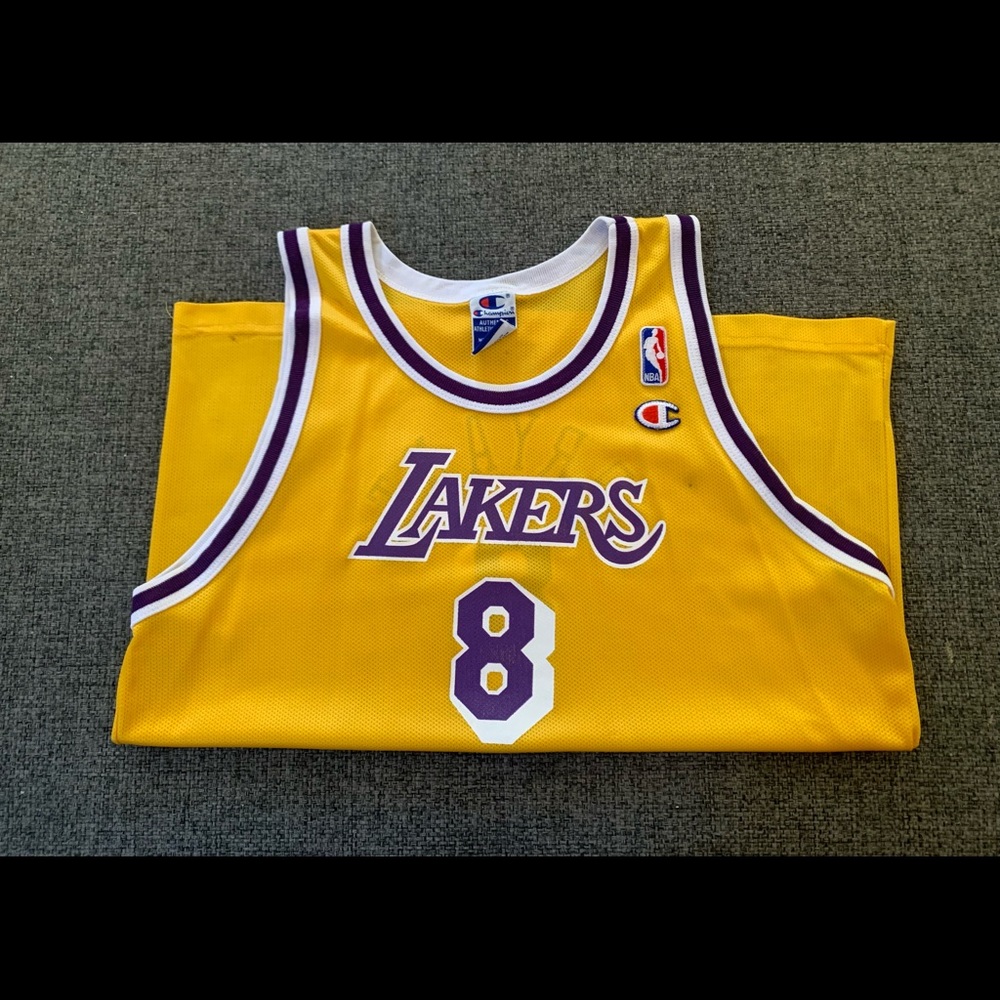 Los Angeles Lakers Jersey Kobe Bryant Vintage Champion Brand Authentic NBA